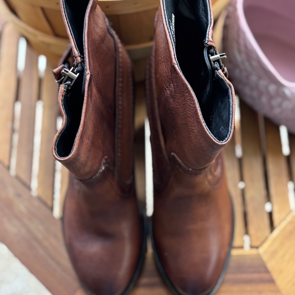 Diesel D Flamingo Italian leather brown boots size 7/37 - Picture 6 of 14